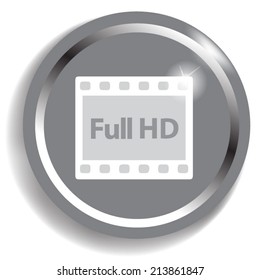 Full HD video icon, vector illustration