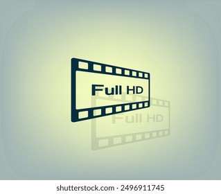 Full HD video icon, vector illustration