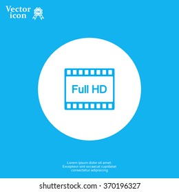 Full HD video icon, vector illustration