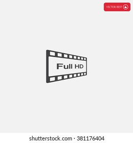 Full HD video icon, vector illustration