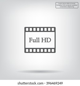 Full HD video icon, vector illustration