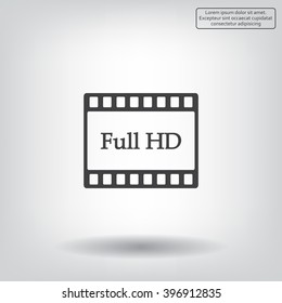 Full HD video icon, vector illustration