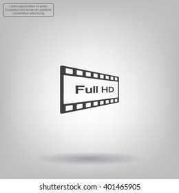 Full HD video icon, vector illustration