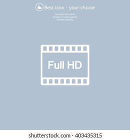 Full HD video icon, vector illustration