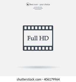 Full HD video icon, vector illustration