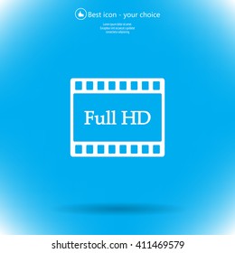 Full HD video icon, vector illustration