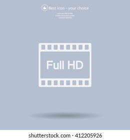 Full HD video icon, vector illustration