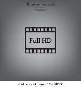 Full HD video icon, vector illustration