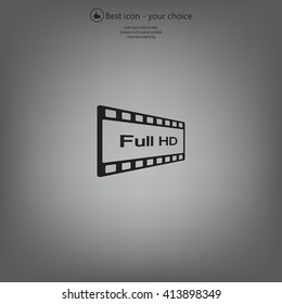 Full HD video icon, vector illustration