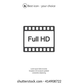 Full HD video icon, vector illustration