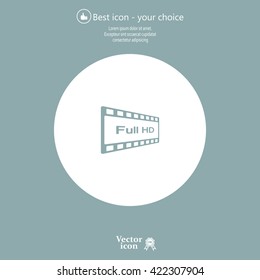 Full HD video icon, vector illustration