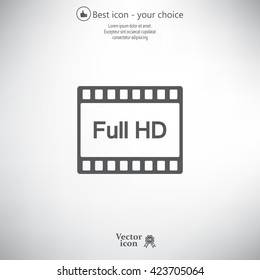 Full HD video icon, vector illustration