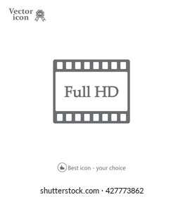 Full HD video icon, vector illustration