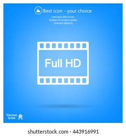 Full HD video icon, vector illustration