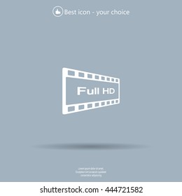 Full HD video icon, vector illustration