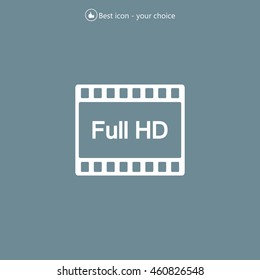 Full HD video icon, vector illustration