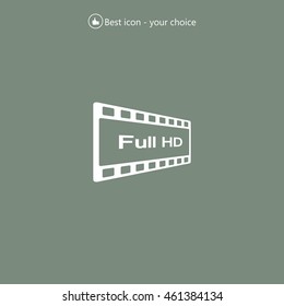 Full HD video icon, vector illustration