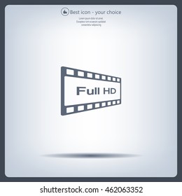 Full HD video icon, vector illustration