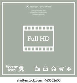Full HD video icon, vector illustration
