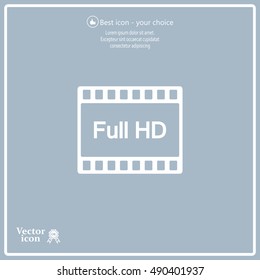Full HD video icon, vector illustration