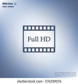 Full HD video icon, vector illustration
