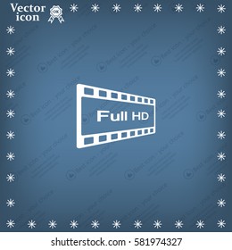 Full HD video icon, vector illustration