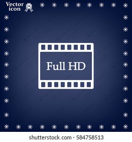 Full HD video icon, vector illustration