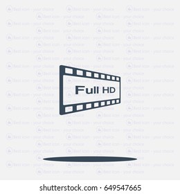 Full HD video icon, vector illustration