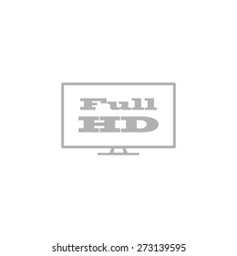 Full hd widescreen tv sign icon.