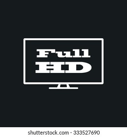 Full hd widescreen tv sign icon.
