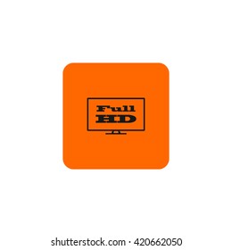 Full hd widescreen tv sign icon.