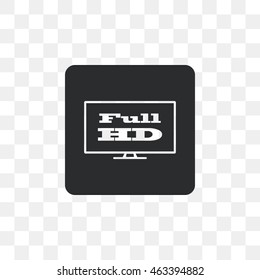 Full hd widescreen tv sign icon.
