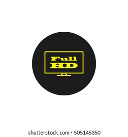 Full hd widescreen tv sign icon.