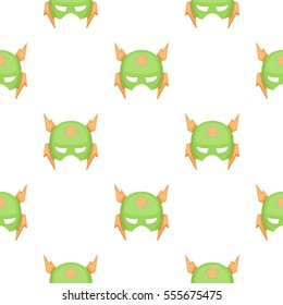 Full head mask icon in cartoon style isolated on white background. Superhero's mask pattern stock vector illustration.