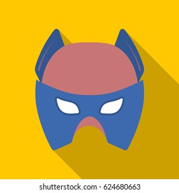 Full head mask icon in flate style isolated on white background. Superhero's mask symbol stock vector illustration.