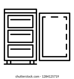 Full home freezer icon. Outline full home freezer vector icon for web design isolated on white background
