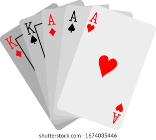 Full house, illustration, vector on white background.