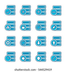 Full icon status indicators server