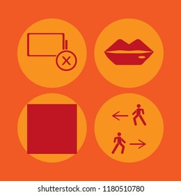 full icon. full vector icons set lips, beer bottle, man walk and empty battery