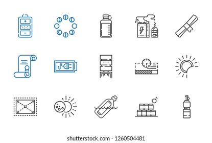 full icons set. Collection of full with bottle, bottles, eclipse, expand, progress bar, water dispenser, battery, degree, moon phases. Editable and scalable full icons.