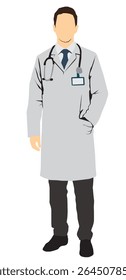 full isolated doctor vector illustration
