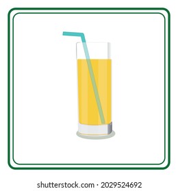 full lemonade glass and straw