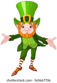 Dibujo de longitud completa de un leprechaun 