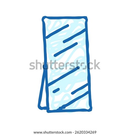 full length mirror bedroom interior doodle icon sketch vector. full length mirror bedroom interior sign. isolated symbol illustration