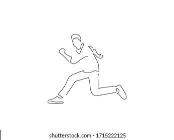 Full length people isolated line drawing, vector illustration design.