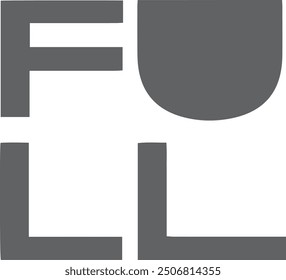 Logotipo completo de las letras, icono, Ilustración vectorial