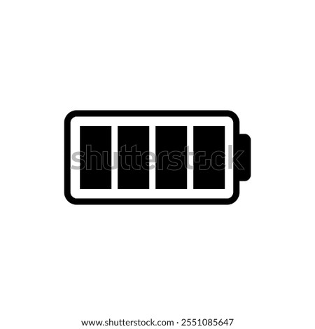 Full Low Bat Battery Charge Power Phone Mobile Simple Minimalist Icon Logo Vector EPS PNG Transparent No Background Clip Art 