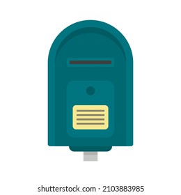 Full mailbox icon. Flat illustration of full mailbox vector icon isolated on white background