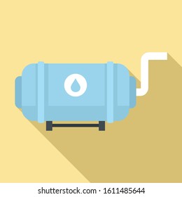 Full milk tank icon. Flat illustration of full milk tank vector icon for web design