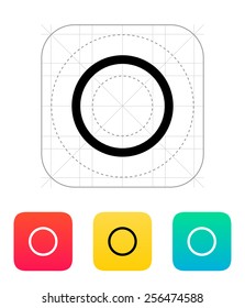 Full moon abstract icon. Vector illustration.